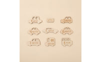 Wooden Car Milestone Plaque Eco-Friendly Wooden Milestone Sign Baby Announcement Sign Handmade for Newborn, Nursery Decor