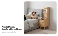 Modern Minimalist and design Slim Multi-Drawer Nightstand Space-Saving Design Bedside Table long-finaling Construction Household Furniture Sturdy Frame for household owners, Apartment Dwellers, Students, beside Bed, Small areas, Dorm Room, Home Office