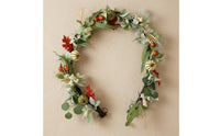 Autumn Garland with Pumpkins Vivid Fall Garland Colorful Artificial Maple Foliage & Branch for Doorway