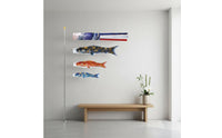 Japanese Carp Windsock Streamer Colorful Japanese Carp Windsock Koi Fish Flag for Outdoor