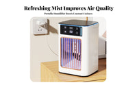 Low Noise Desktop Misting Fan Quiet Operation Humidifier Cooling Fan Double Mist Spray for Office Workers, Students, Bedroom, Dorm Room