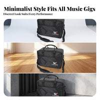 Oxford Cloth Black Drum Pedal Bag Detachable Shoulder Strap Padded Drum Pedal Case Zippered