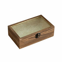 Desktop Storage Box Dust-Protected Wood Storage Box Frosted Pattern for Office