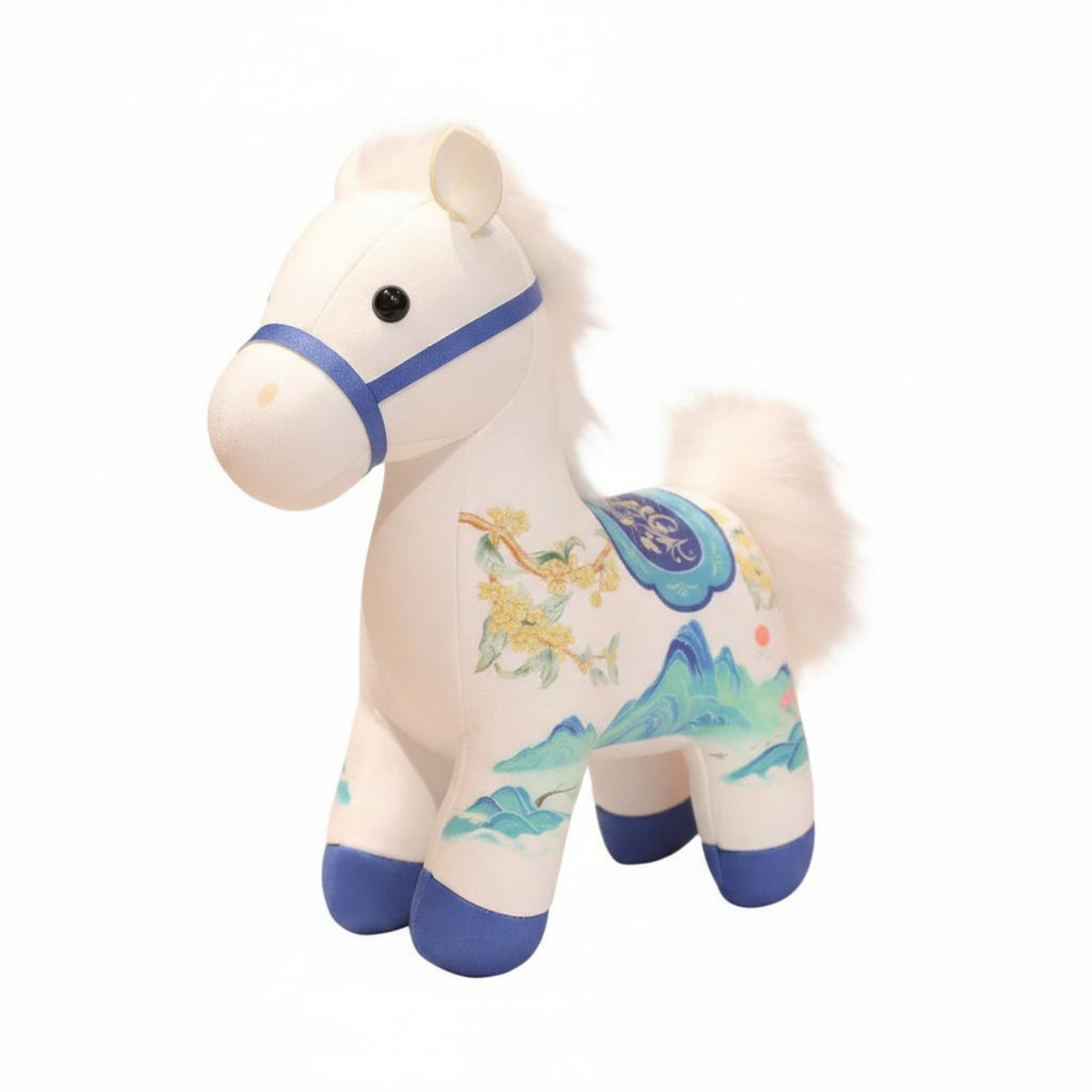 Year of the Horse Symbol Auspicious Gift Chinese Astrological Horse Stuffed Celestial New Year Symbol Doll Good Fortune Symbol