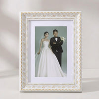 Ivory A4 Frame Photo Frame, A5 Frame European Classical Picture Frame, Handmade Engineered Wood Rectangle For Wall Hanging Or Desktop