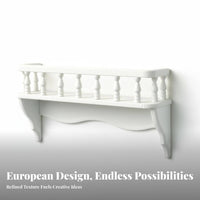 1:12 Scale Wall-Mounted Shelf European Design 1:12 Scale Display Rack Realistic Detailing Dollhouse Wall-Mounted Shelf for Hobbyists, Diorama Building