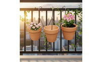 Sturdy and Long-Lasting Stainless Steel Pot Hanger Easy to Use Flower Pot Hook Space Saving Railing Planter Hook for Gardeners, Fence, Balcony, Patio, Outdoor