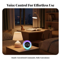 Silent Operation Digital Clock Night Light Snooze Function Bedside Music Clock Large Screen Display for Children, Teens, Dormitory, Desk