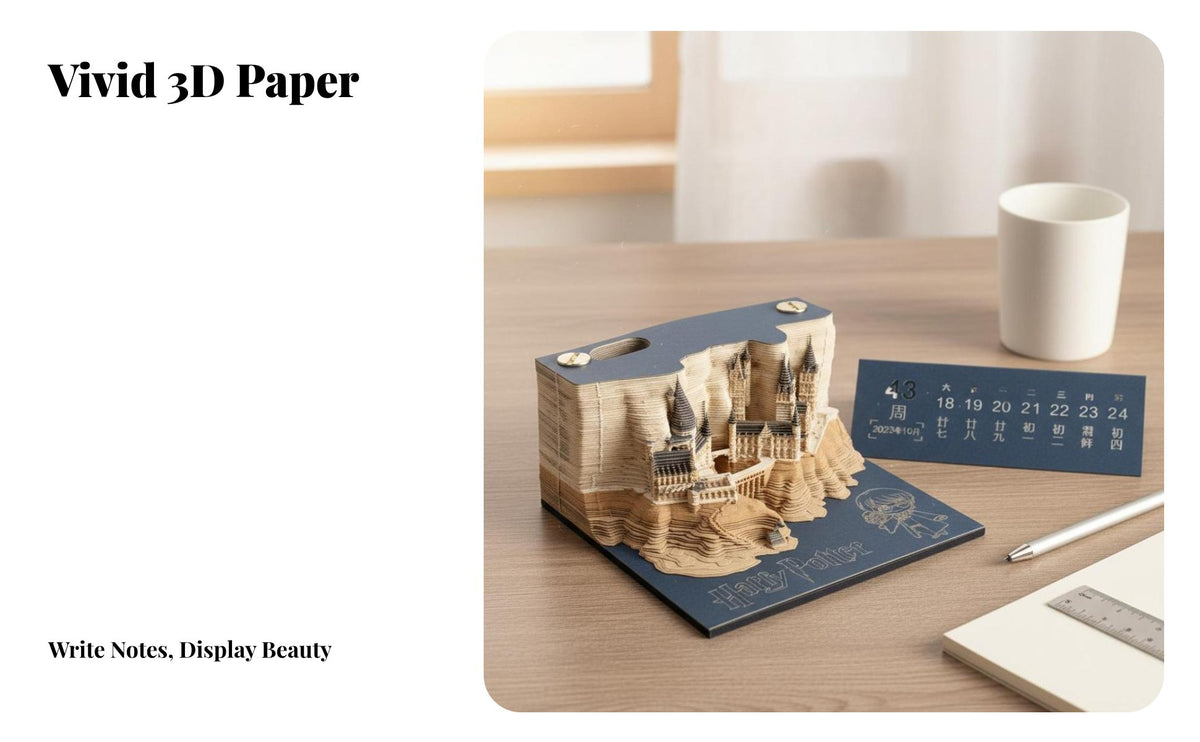 Creative Gift Tear-Tear-Away Paper Carving Block Multi-Functional Tear-Away Paper Sculpture DIY Experience for Adults, Birthday, School
