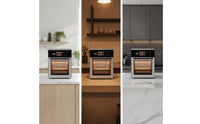 Air Fryer Oven Stainless Steel Oven with Air Fryer Appliance Digital Multifunctional for Families, Small Kitchens, Apartments