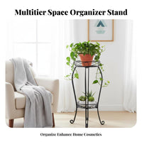 Wrought Iron Plant Rack Space-Saving Wrought Iron Plant Stand Decorative Design