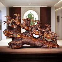 Galloping Horse Figurine Naturalistic Galloping Horse Sculpture Decorative Home Decorative Piece