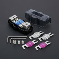 1 in 2 Output Fuse Block Transparent Cover Automotive Fuse Distribution Block Car Audio Power Splitter for Aquatic Applications