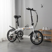 Mini Folding Bike Disc Brakes Folding Cycle Variable Speed for Commuting, Kids