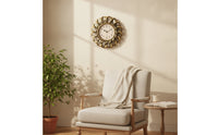 Clock with Openwork Frame Vintage Quartz Wall Clock 10-Inch for Hallway, Bedroom