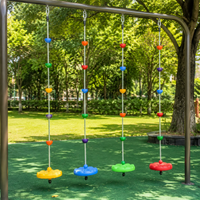 Rope Play Equipment Climbing Rope Park Rope Toy Kids Tarzan Rope Hanging 10 Discs Multicolor Outdoor Play Equipment