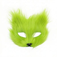 Faux Synthetic Hair Canine Mask and Tail Set Faux Synthetic Hair Canine Mask with Tail Furry Animal Costume Soft for Cosplayers, Halloween, Stage Performances