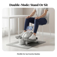 Resistance Mini Elliptical Machine Quiet Operation Mini Elliptical Exerciser Low Effect Seated Pedal Exerciser Forward & Backward Motion for Office Workers, Beginners, Seniors, Home