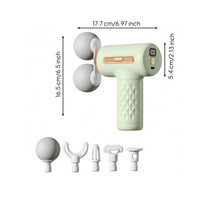 100-Level Adjustment Two-headHead Massage Type-C Charging Handheld Fascia Massager Digital Display Hand-gripGrip Massager Adjustable Speed Levels
