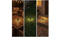 Decorative Solar Projection Wall Light with Metal Housing Wireless Solar Mandala Light Energy Saving Eco-Friendly for Courtyard