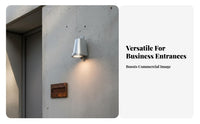 Retro Design Outdoor Logo Focused Light Weather Resistant Waterproof Wall Lamp Long-Lasting Industrial Wall Sconce Anti-Rust for Business Owners, Property Managers, Storefront, Entrance, Entryway, Coffee Shop