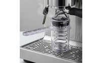 Transparent Body E61 Brew Head Cleaner Clear Handle Espresso Machine Backflush Tool Metal Coil Backflush Cleaning Tool Black Top for Backflushing