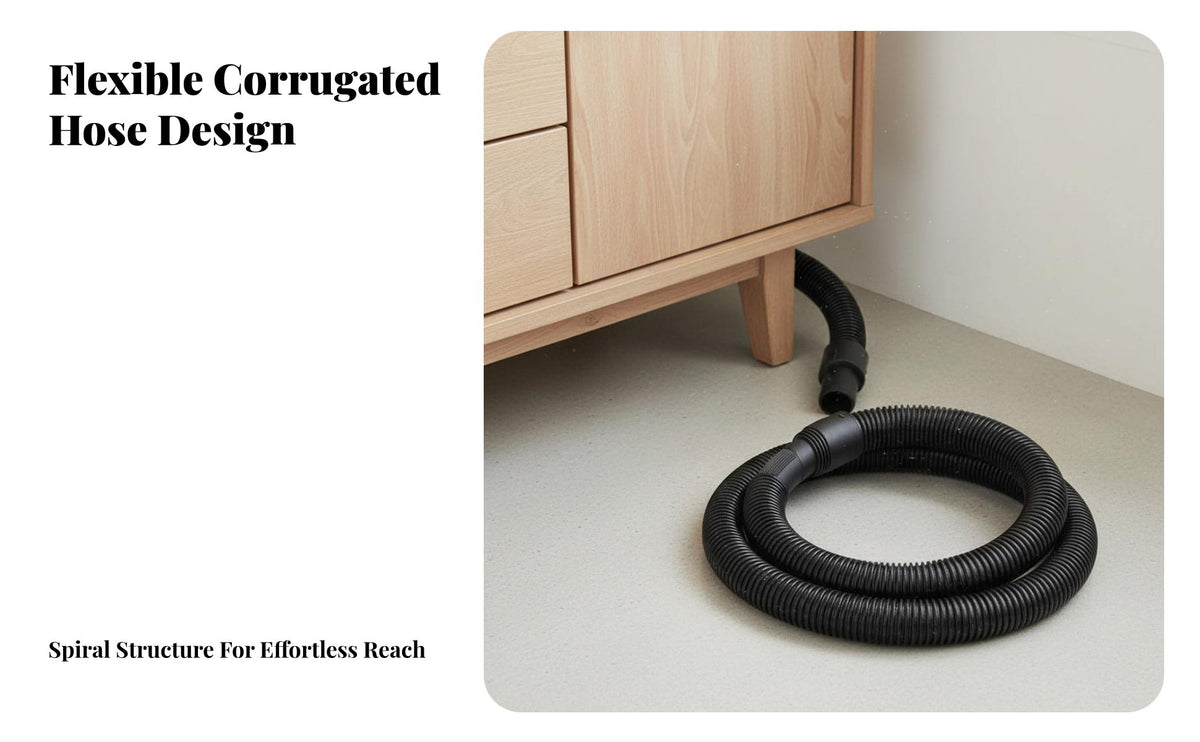 Easy to Install Vacuum Cleaner Hose Long-Lasting Corrugated Suction Hose Wear Resistant Flexible Vacuum Pipe Extendable for DIY Enthusiasts, Repair Professionals, Professional Cleaners, Home Cleaning, Workshop, Car Detailing