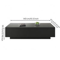 Rectangular Coffee Table Ready-to-Assemble Low Coffee Table Compact