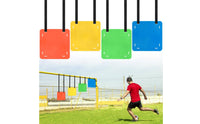 4 Pieces Soccer Markers with Straps Practical Soccer Target Boards High Visibility Square Target with Straps for Coaches