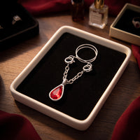 Nipple Rings with Dangle Charm Teardrop for Clubwear