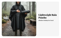 All-Purpose Rain Poncho & Tear-Resistant Waterproof Hooded Poncho Quick-Dries Quickly Lightweight Packable Rain Cape for Hikers, Hiking, Travel
