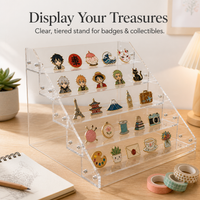 Acrylic Tiered Display Stand for Figures, Perfumes, Cosmetics, and Collectibles