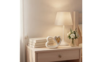 Ceramic Heart Sculpture Elegant Ceramic Heart Ornament Glossy Tabletop Ornament for Entryway Table, Bookshelf, Desk