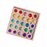 Wooden Gem Blocks Translucent Gem Block Toy Wood Wooden Puzzle Tray