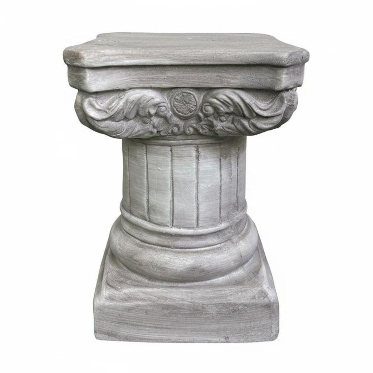 European Style Flower Pot Base Ornate Carvings Garden Plinth Versatile Outdoor Furnishing for Gardeners, Courtyard