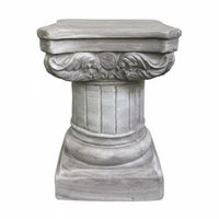 European Style Flower Pot Base Ornate Carvings Garden Plinth Versatile Outdoor Furnishing for Gardeners, Courtyard
