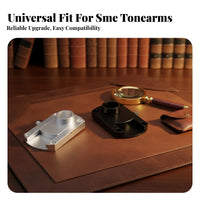 Tonearm Conversion Plate Aluminum Alloy Tonearm Mounting Plate Turntable Arm Board for Audiophiles