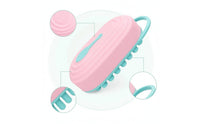 Handheld Scalp Massage Comb with Loop Handle Easy-Grip Silicone Scalp Massager 2 in 1 Compact for Shower