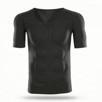 Muscle Shirt with Removable Inserts Fit Muscle Shirt with Chest and Shoulder Pads Stretch Physique-Defining Tee for Stage Performances