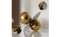 Abstract Metal Sculpture Mirrored Abstract Sculpture Modern Sculptural Object for Living Room, Entryway