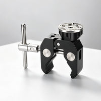 Locking Jaw Mount with T-Handle Adjustable Metal Camera Clamp Non-Slip for Content Creators
