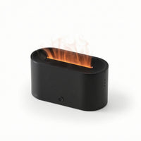Humidifier with Flame Effect Compact Flame Humidifier Tabletop Mist Disperser Low-Profile for Bedroom, Office