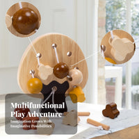 Tree Bead Threading Toy Hand-Eye Coordination Wooden Threading Toy Educational Lacing Bead Set