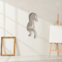 Horse Sculpture with Wall Mount off-Pale Horse Heads Wall Mount Creature Head Hanging Decoration for Living Room, Farmhouse