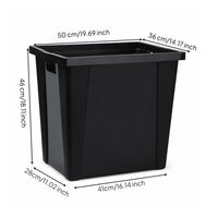Square Flower Container Plastic Flower Container with Handles Square Vase Black Floral Containers Tapered for Florists