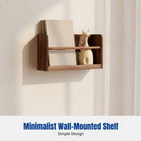 Hardwood Children's Book Display, Wall-Mounted Picture Book Rack, Minimalist Storage Shelf, Magazine Organizer