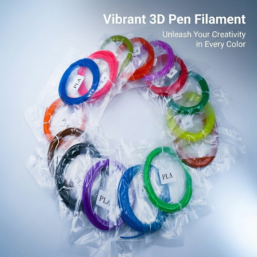 Filament Refill, Standard PLA Material for Artists Creative Drawing, Multicolor Colors, 1.75mm Diameter, 5 Meter Length, Vacuum Packed