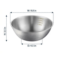 Rice Washing Bowl and Rinsing Bowl Set, 2 Pack Stainless Steel Washing Basin with Handles, Round Washing Bowl for Home Kitchen Food Preparation