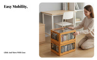 Foldable Book Storage Box Strong Load Bearing Folding Plastic Organizer