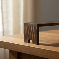 4 Pieces Desktop Use Tiered Display Stand Stackable Wood Tiered Riser Sturdy Wood Display Riser Rustic for Collectors